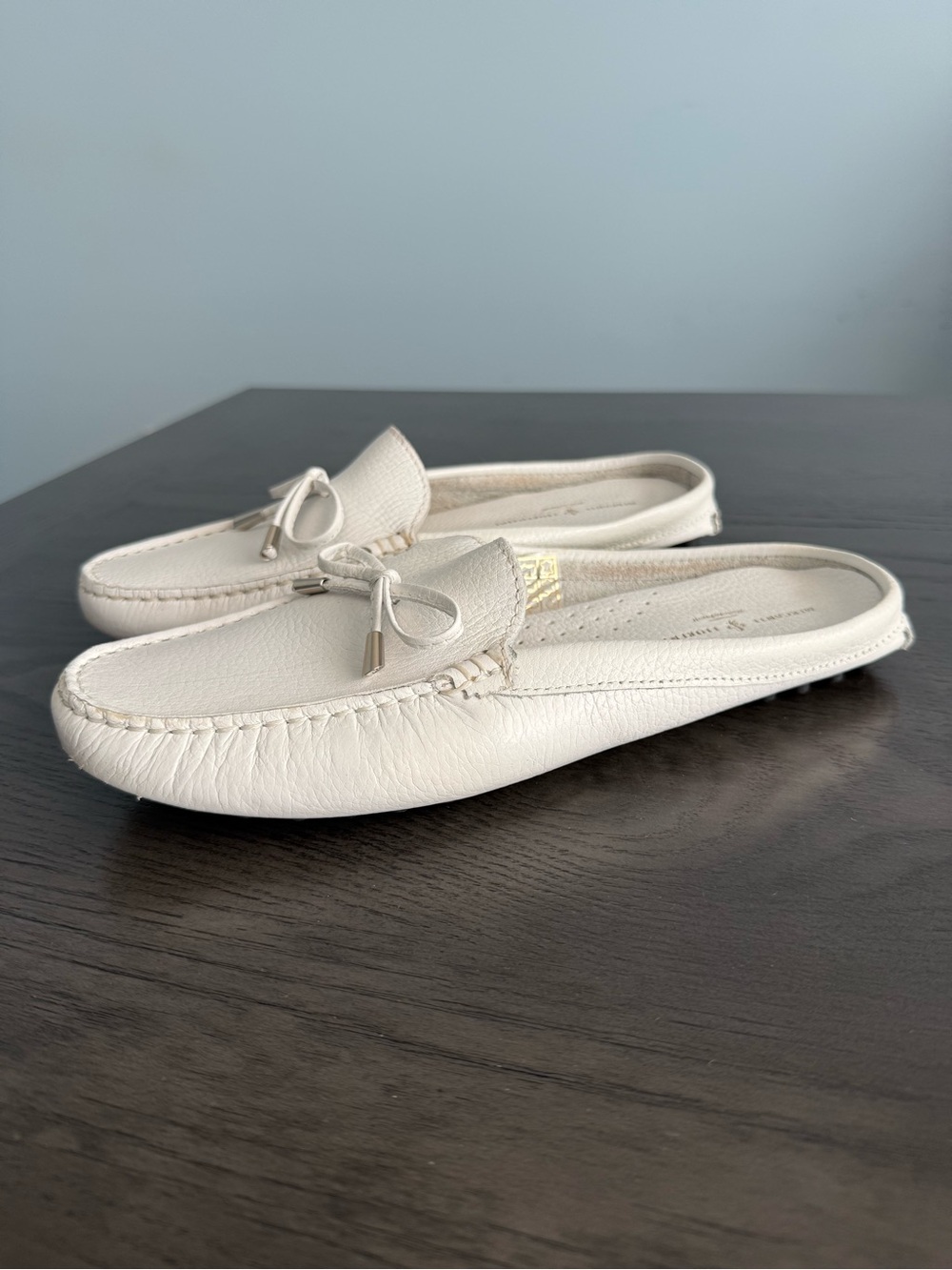 MERCANTI FIORENTINI Women’s White Leather 8,5B Casual Slip On
